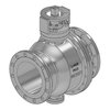 Trunnion mounted ball valve Type: 6289 Stainless steel/TFM 1600/FPM (FKM) Full bore Bare stem PN16 Flange DN200